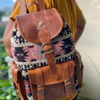 Women's Stylish Texture Leather Backpacks