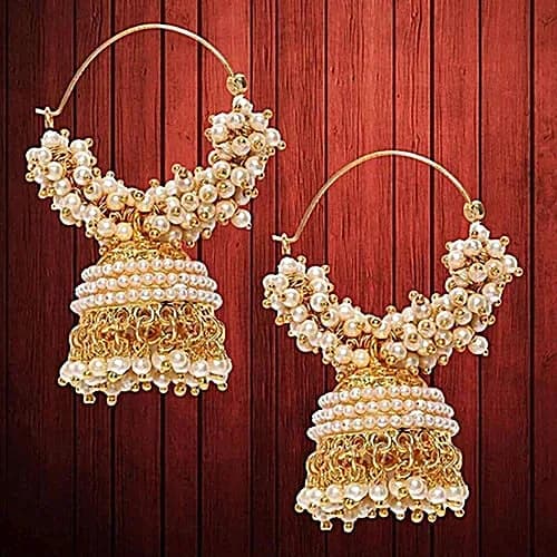 YouBella Traditional Metal Gold Plated Jhumki Earrings for Women & Girls