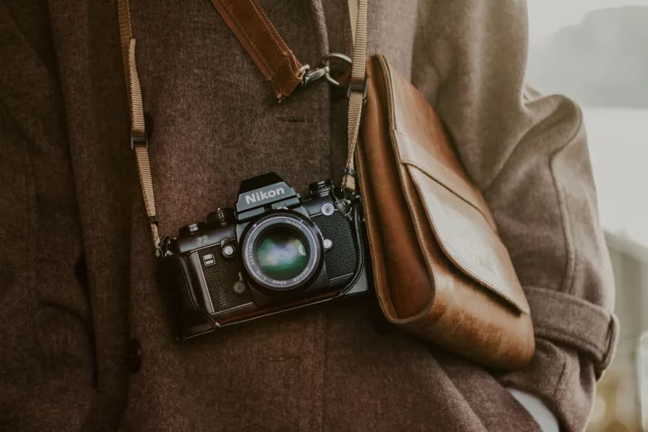 Vintage Leather Camera Neck Strap