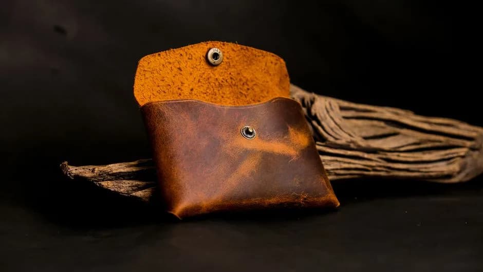 Agra Handcrafted Leather Coin Pouch
