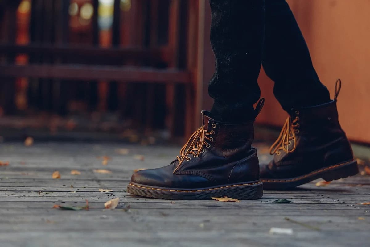 Goodyear Welted Leather Lace-Up Boots